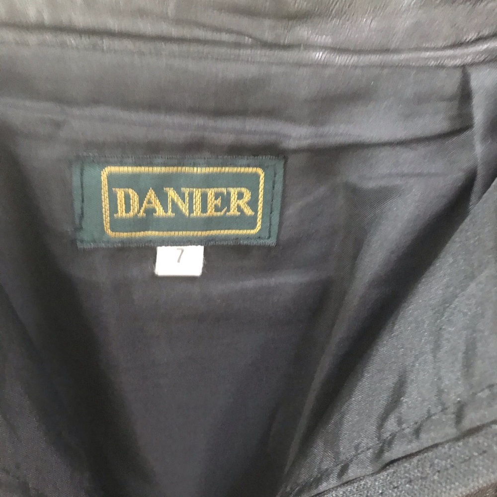 Danier Vintage 1980s Pencil Pockets Leather Skirt - Picture 8 of 16